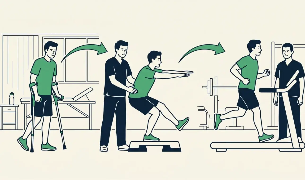 Rehabilitationstraining mit Unterstützung