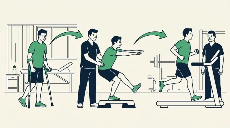 Rehabilitationstraining mit Unterstützung
