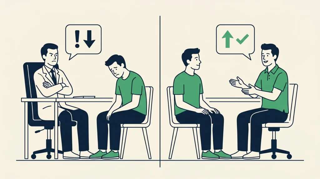 Patientengespräche mit Nocebo und Placebo
